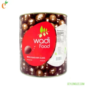 WADI FOOD WHOLE BLACK RIPE OLIVES 3Kg | Premium Mediterranean Olives for Salads & Pizzas