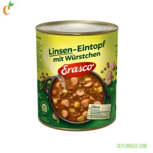 Erasco Linseneintopf mit Würstchen 800g | Authentic German Lentil Stew | Serves 2-3